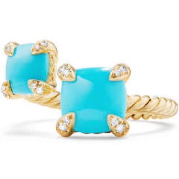 David Yurman 18K Chatelaine Ring ONLY w/ Turquoise - Picture 1 of 5